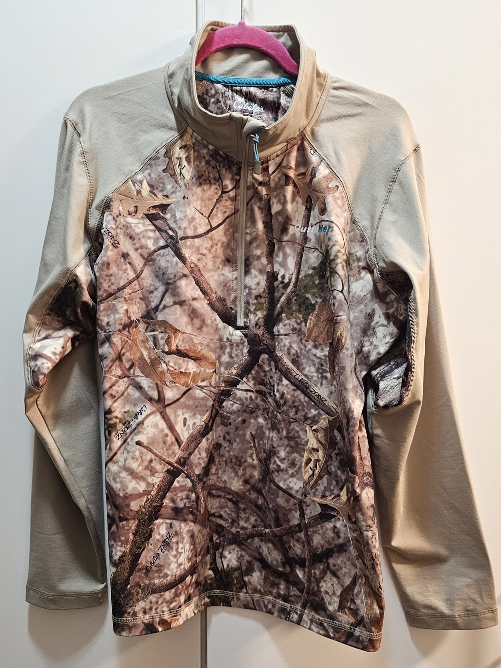 Cabela's Realtree Camo Quarter-Zip Pullover - Tan